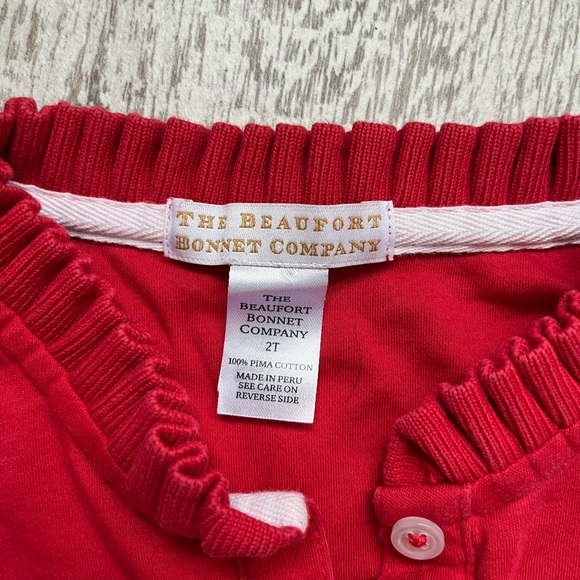 The Beaufort Bonnet Company Red Short Sleeve Tee Girls 2T Polo - Picture 2 of 4